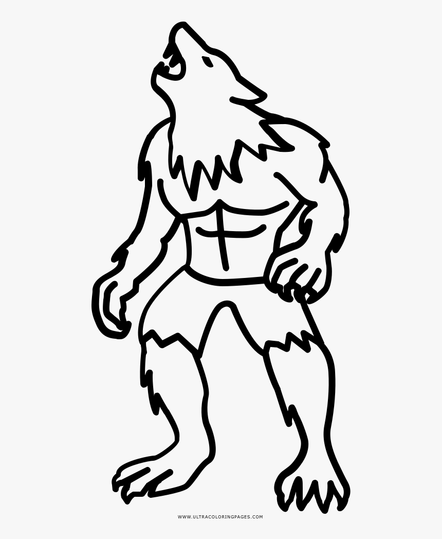 Werewolf coloring page