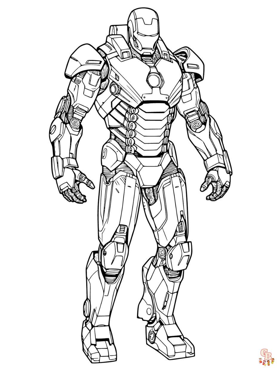 Iron man coloring pages imprime y colorea a tu hãroe favorito