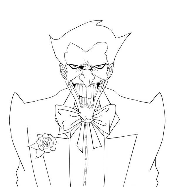 Awesome joker coloring page