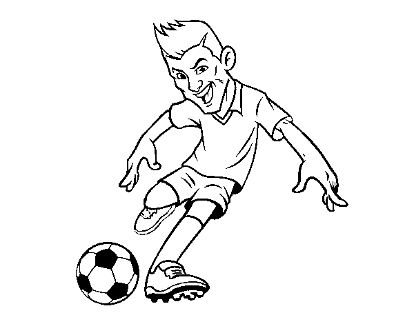 Forward football coloring page