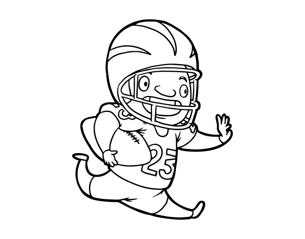 American football player coloring page