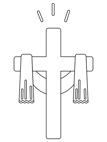 Dibujo de cruz de cuaresma para colorear dibujos para colorear imprimir gratis