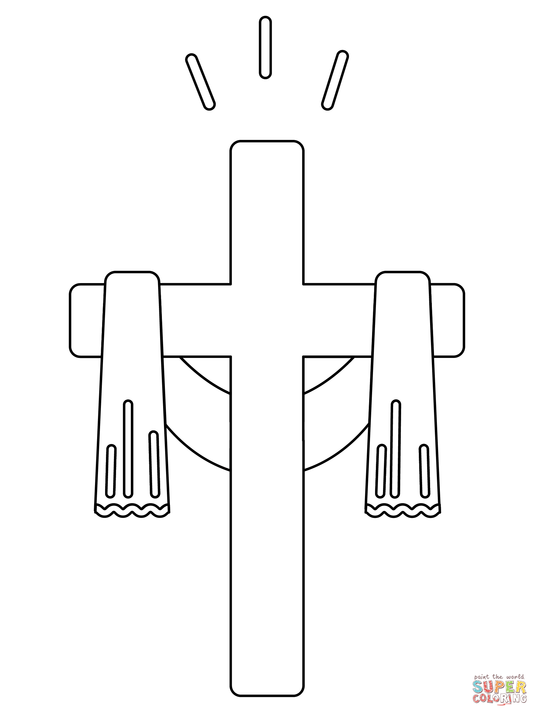 Dibujo de cruz de cuaresma para colorear dibujos para colorear imprimir gratis