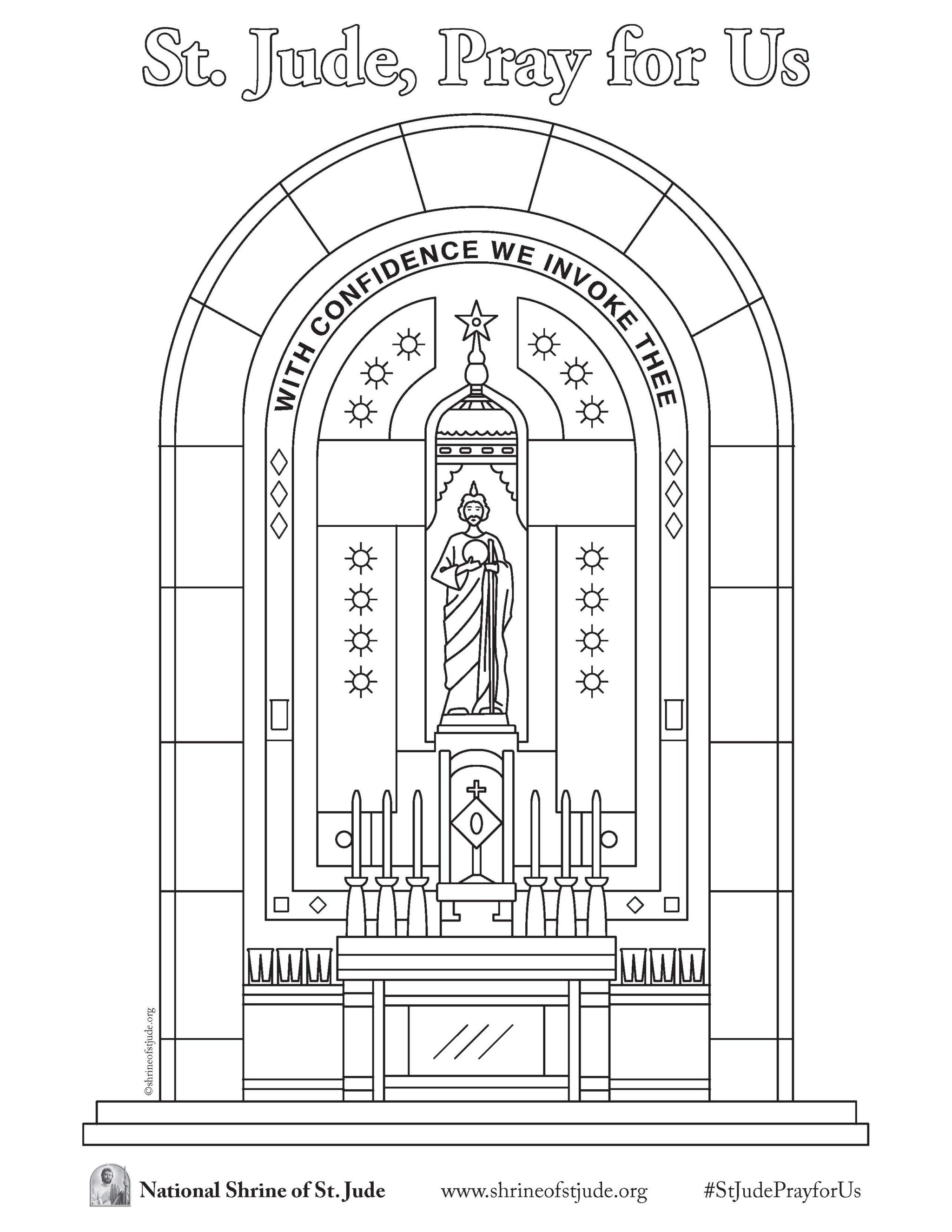 St jude coloring pages the national shrine of saint jude