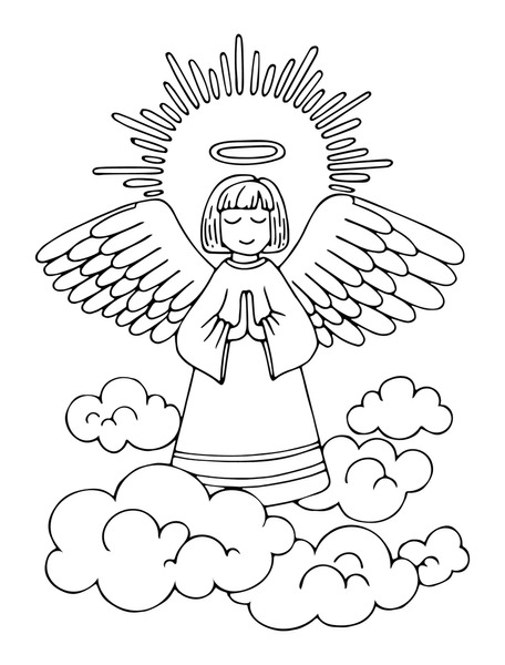 Imãgenes fotos de stock objetos en d y vectores sobre angel coloring pages