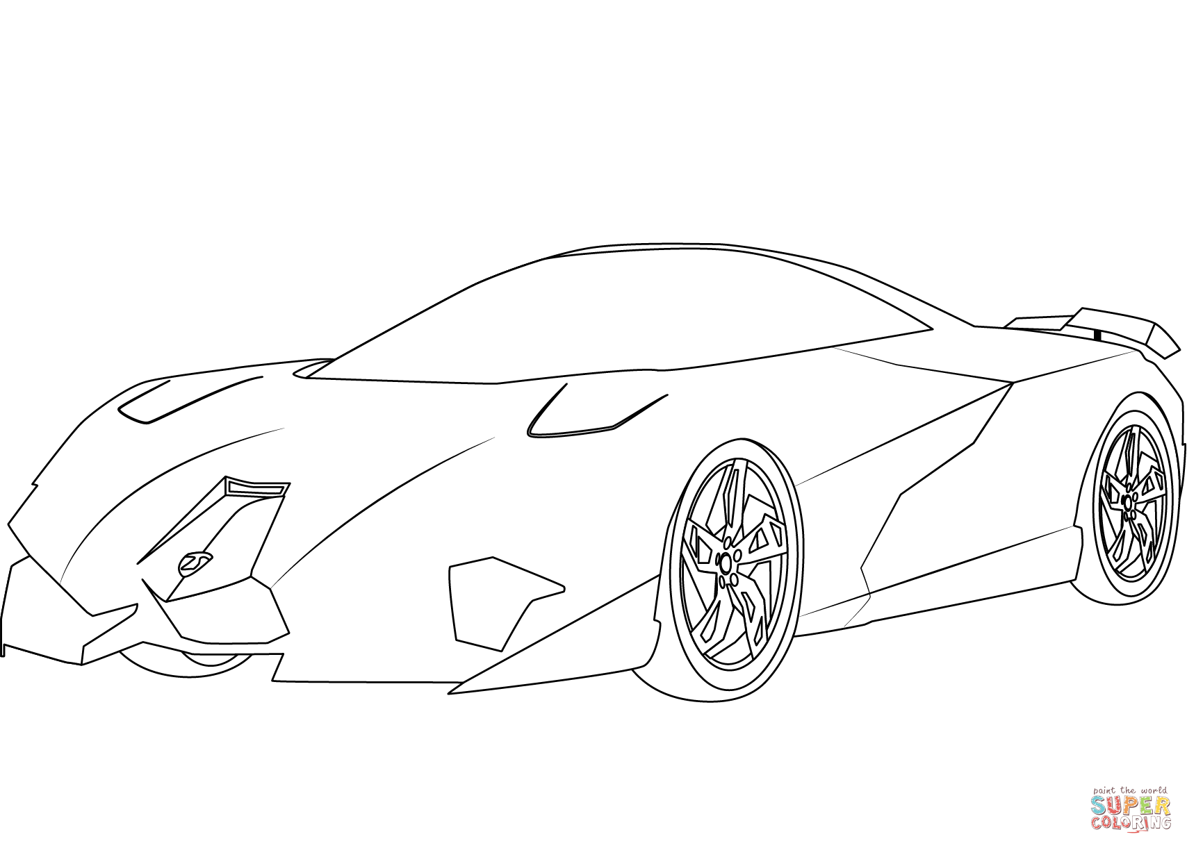 Lamborghini egoista coloring page free printable coloring pages