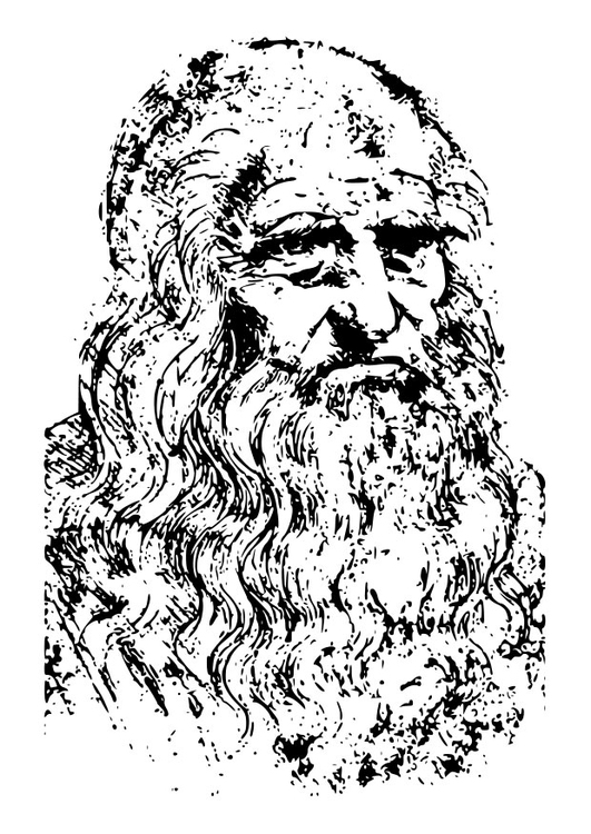 Coloring page leonardo da vinci