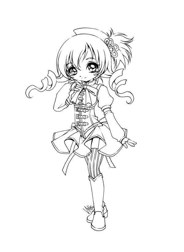 Mami tomoe by sureya on deviantart in chibi coloring pag coloring book art adult coloring digns