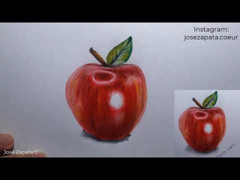 Ðcãmo dibujar una manzana realista parte hdð