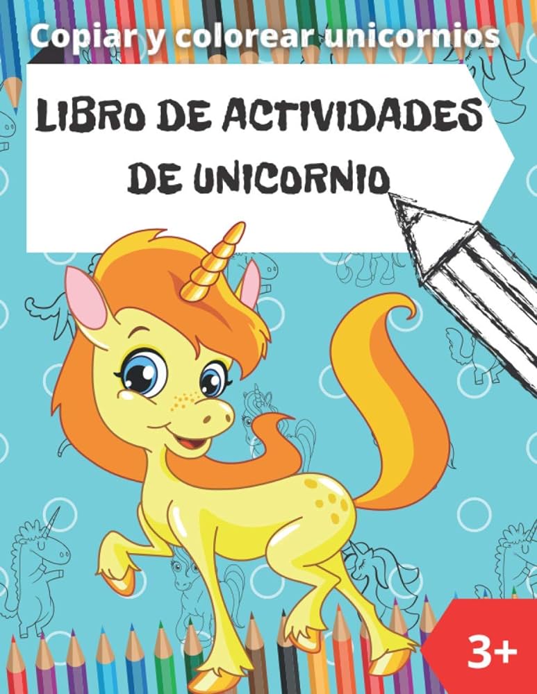 Libro de actividades con unicornio copiar y colorear dibujos para niãos de aãos spanish edition mercado diego books