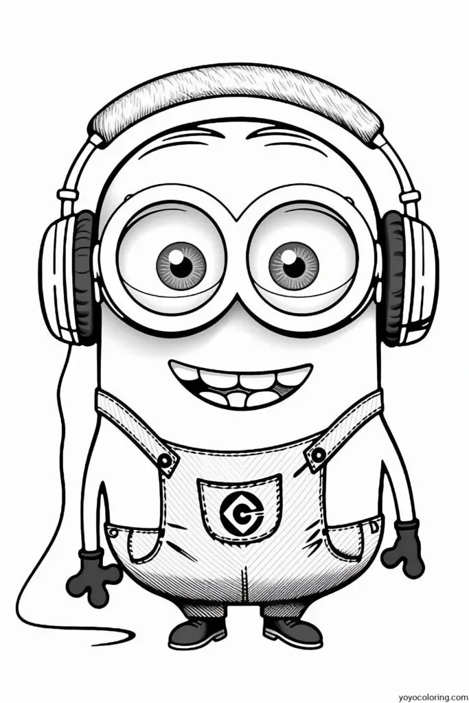 Minions coloring pages á printable painting template