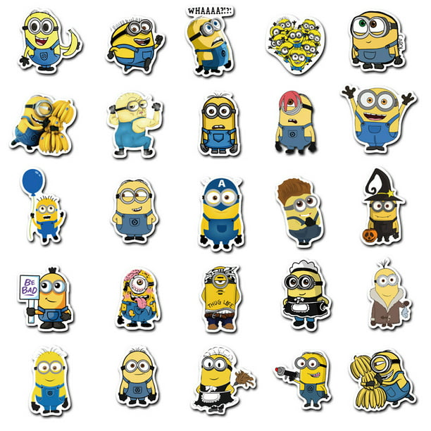 Hongchun pack of minions cute rtoon stickers for mobile phone laptops motorcycle kids