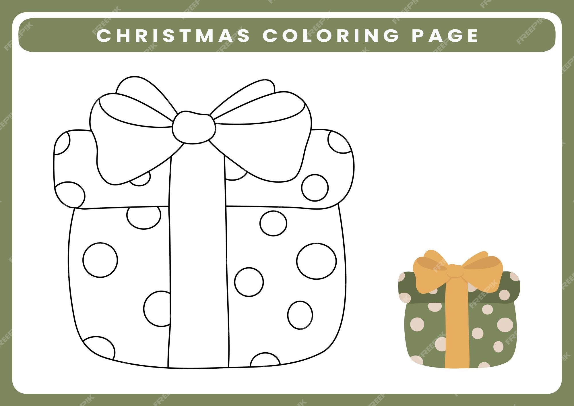 Premium vector christmas coloring pages printable for kids