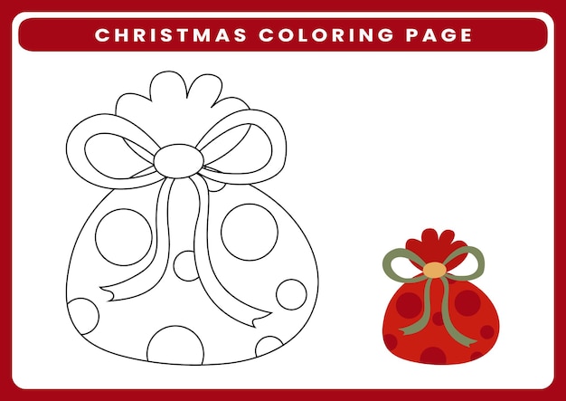 Premium vector christmas coloring pages printable for kids