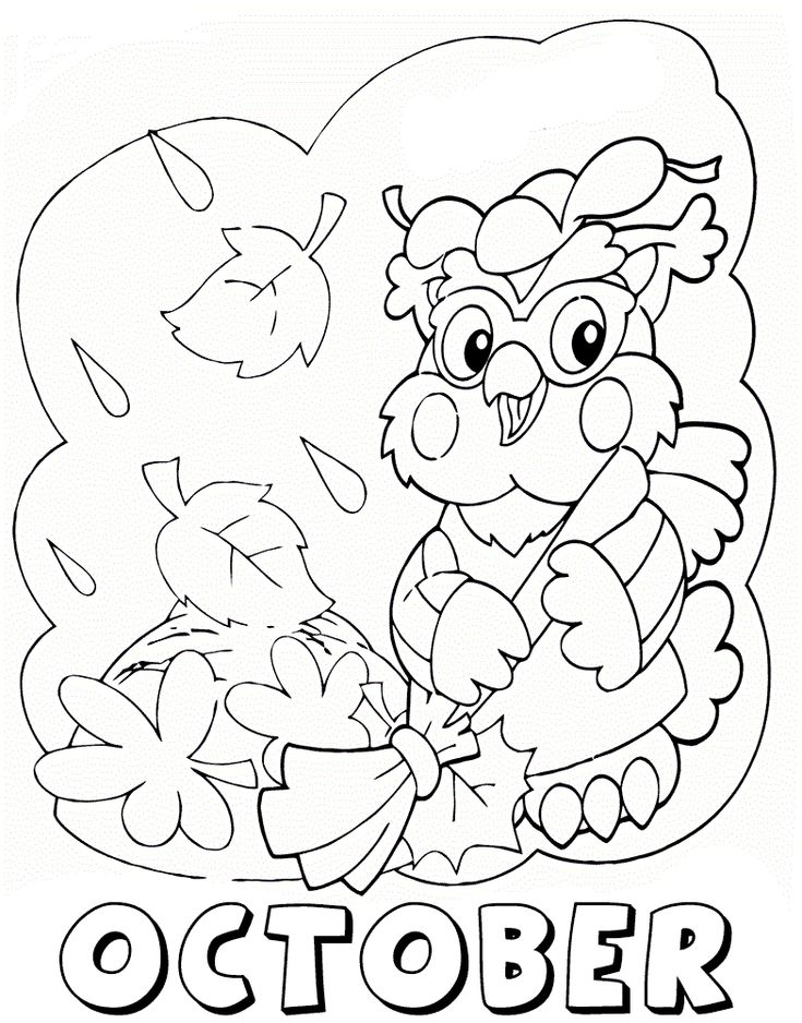 October coloring pages