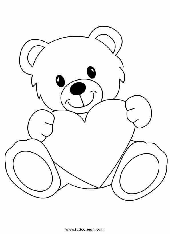 Pin by giusi valente on cartamodelli bear loring pages teddy bear drawing art drawings for kids