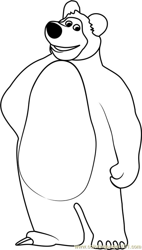 Cool masha and the bear coloring pages bear coloring pages cartoon coloring pages animal coloring pages