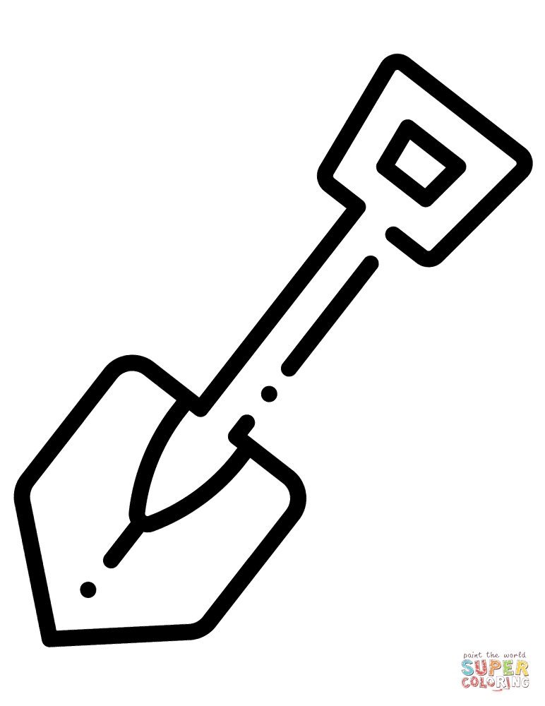 Shovel coloring page free printable coloring pages