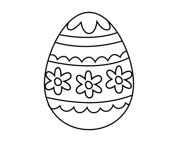 Dibujo de huevo de pascua floral para colorear huevos de pascua pascua pãginas para colorear de pascua