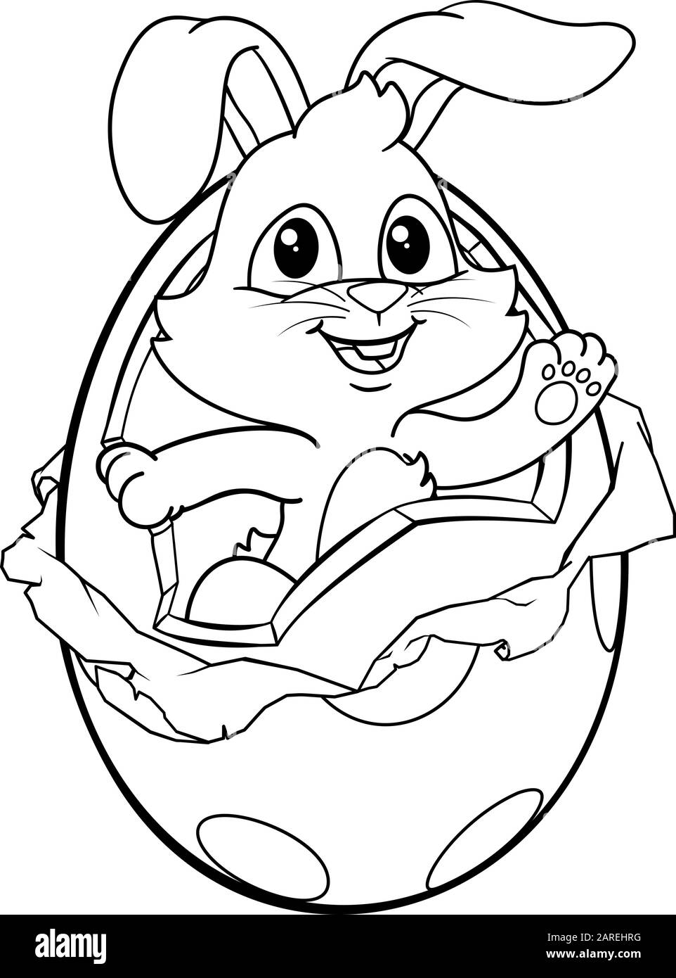 Easter bunny surprise coloring page fotografãas e imãgen de alta roluciãn