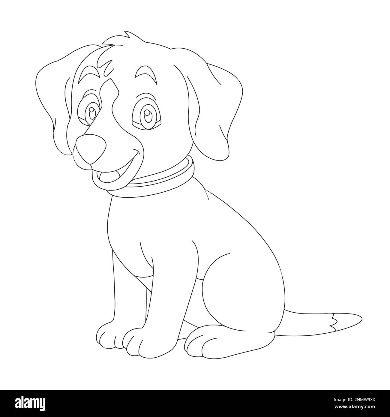 Puppy dog coloring stock vector images