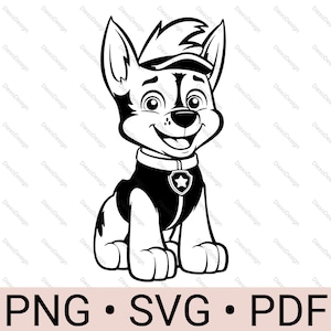 Paw patrol svg black and white