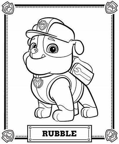 Dibujos de patrulla canina imãgenes de paw patrol para colorear paw patrol coloring pages paw patrol coloring rubble paw patrol