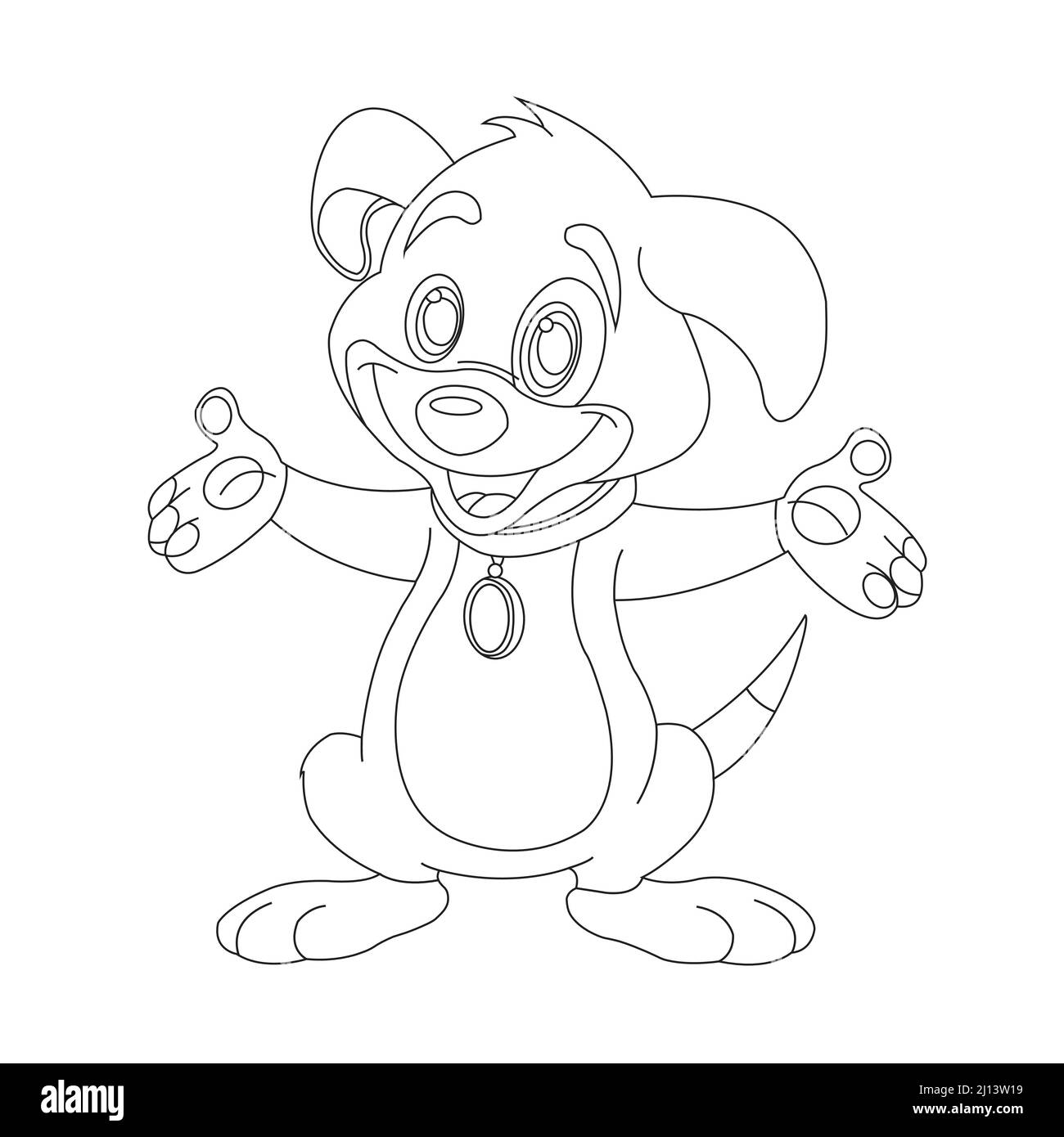 Puppy coloring page hi