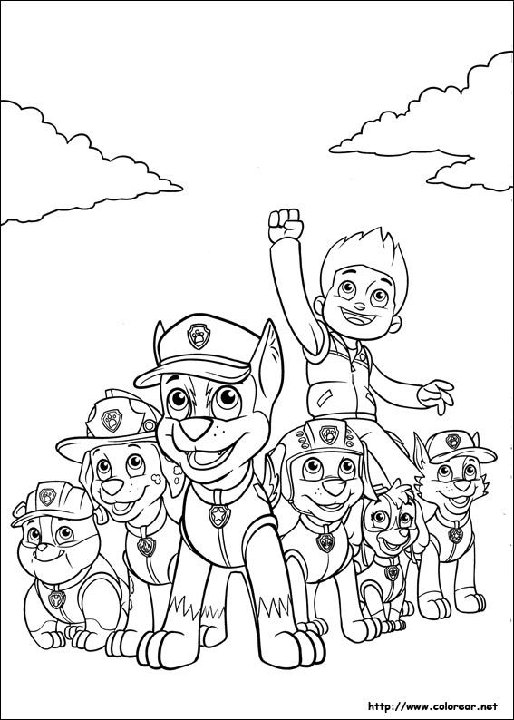 Dibujos para colorear la patrulla canina paw patrol coloring pages paw patrol coloring cartoon coloring pages