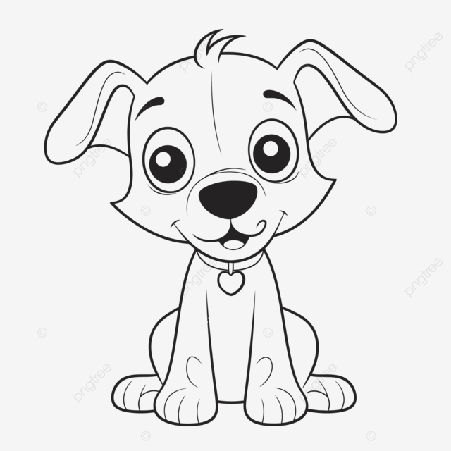 Dibujo de lindo cachorro perro para colorear pãginas niãos quema boceto vector png dibujos dibujo de perro dibujo de ala dibujo de cachorro png y vector para dcargar gratis