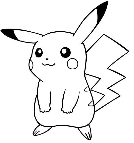 Pikachu tierno para colorear pikachu drawing pokemon coloring pages pokemon coloring