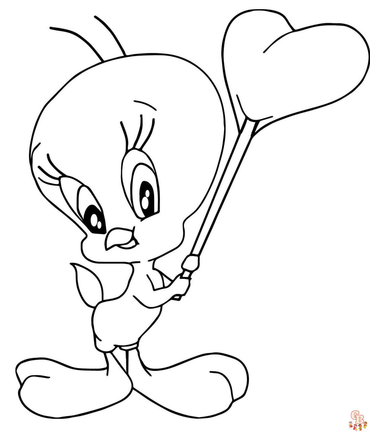 Printable tweety coloring pages free for kids and adults
