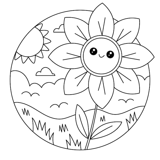 Summer coloring page images