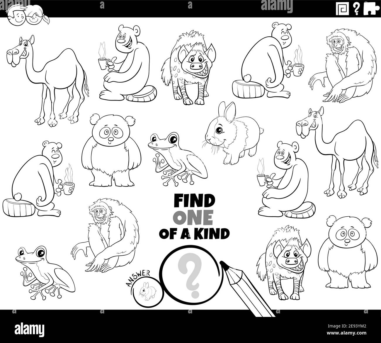 Coloring book cute animals picture fotografãas e imãgen de alta roluciãn