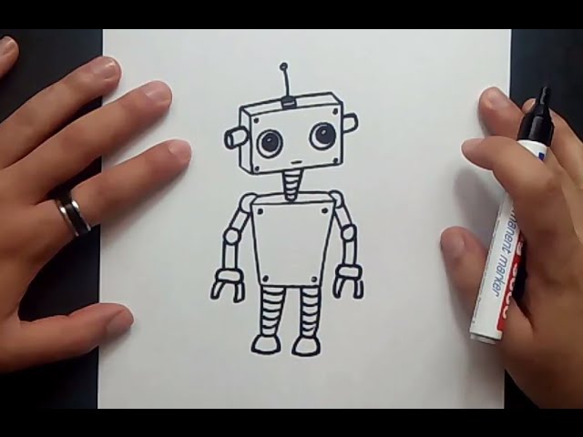 O dibujar un robot paso a paso how to draw a robot