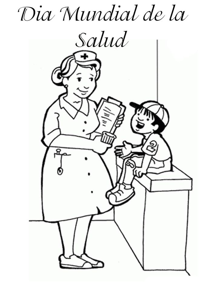 Dãa mundial de la salud para colorear pintar coloring pages for kids coloring pages printable coloring pages