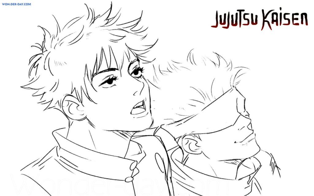 Dibujos de jujutsu kaisen para colorear