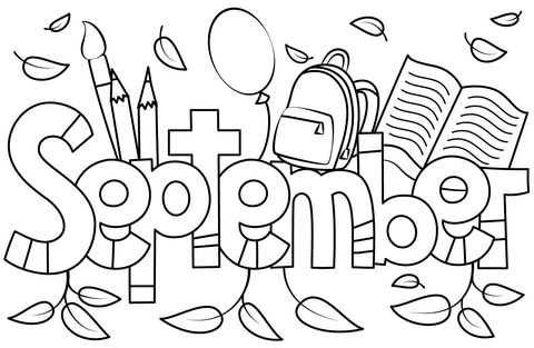 September coloring page free printable coloring pages