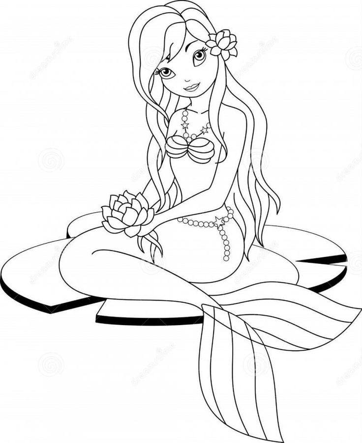 Dibujos de sirenas para colorear sirena para colorear dibujos de sirenas pãginas para colorear de hadas