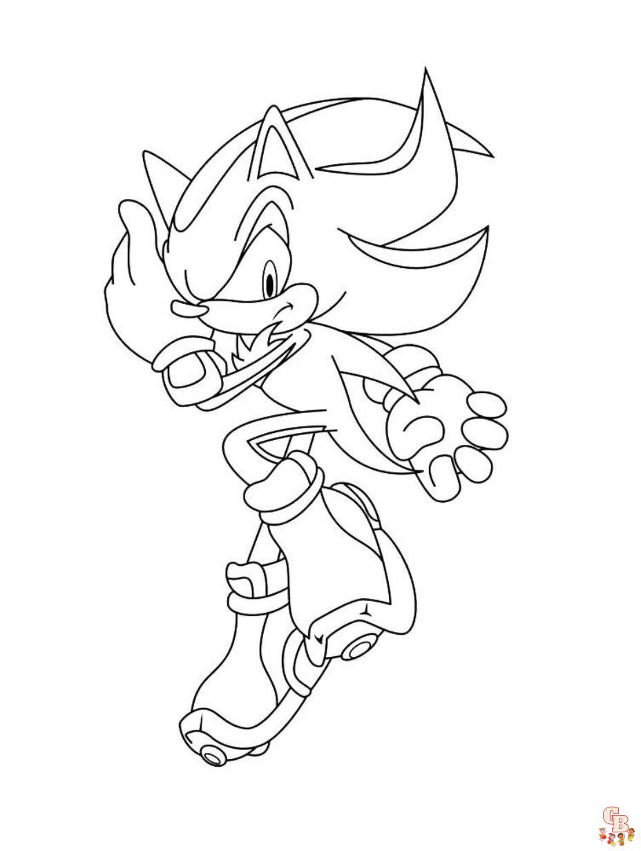 Sonic el erizo para colorear gratis