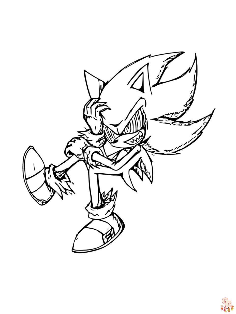 Sonic el erizo para colorear gratis