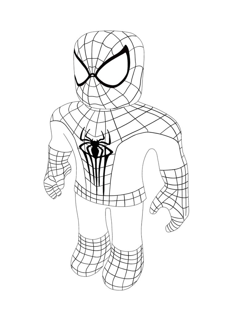 Roblox spiderman coloring pages