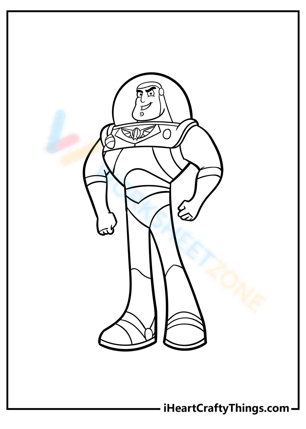 College buzz lightyear coloring page worksheets