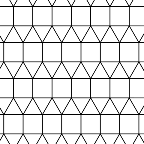 Tessellation with triangle and square coloring page free printable coloring pages