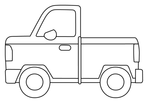 Pickup truck emoji coloring page free printable coloring pages