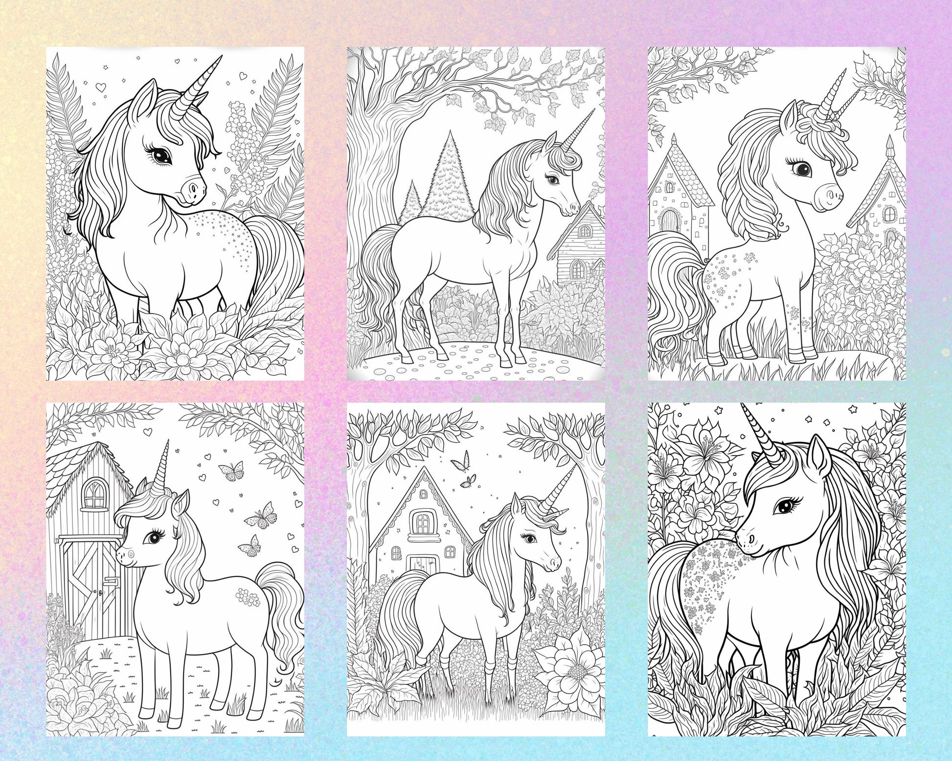 Pãginas para colorear imprimibles de unicornio lindo para niãos ar â coloring