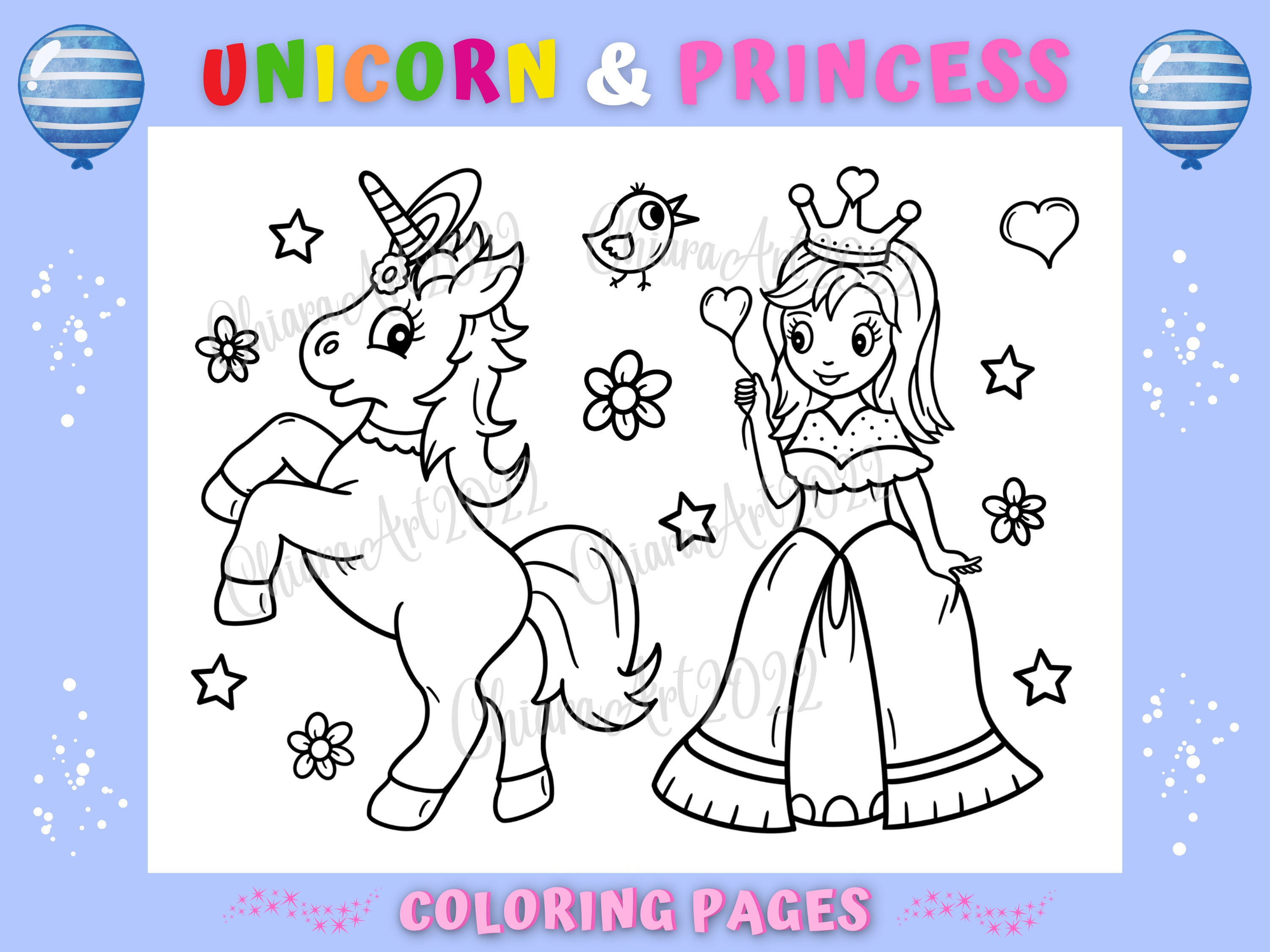 Colorear princesa unicornio para niãos y adultos para imprimir lindo unicornio para colorear cumpleaãos de princesa unicornio para descargar pdf