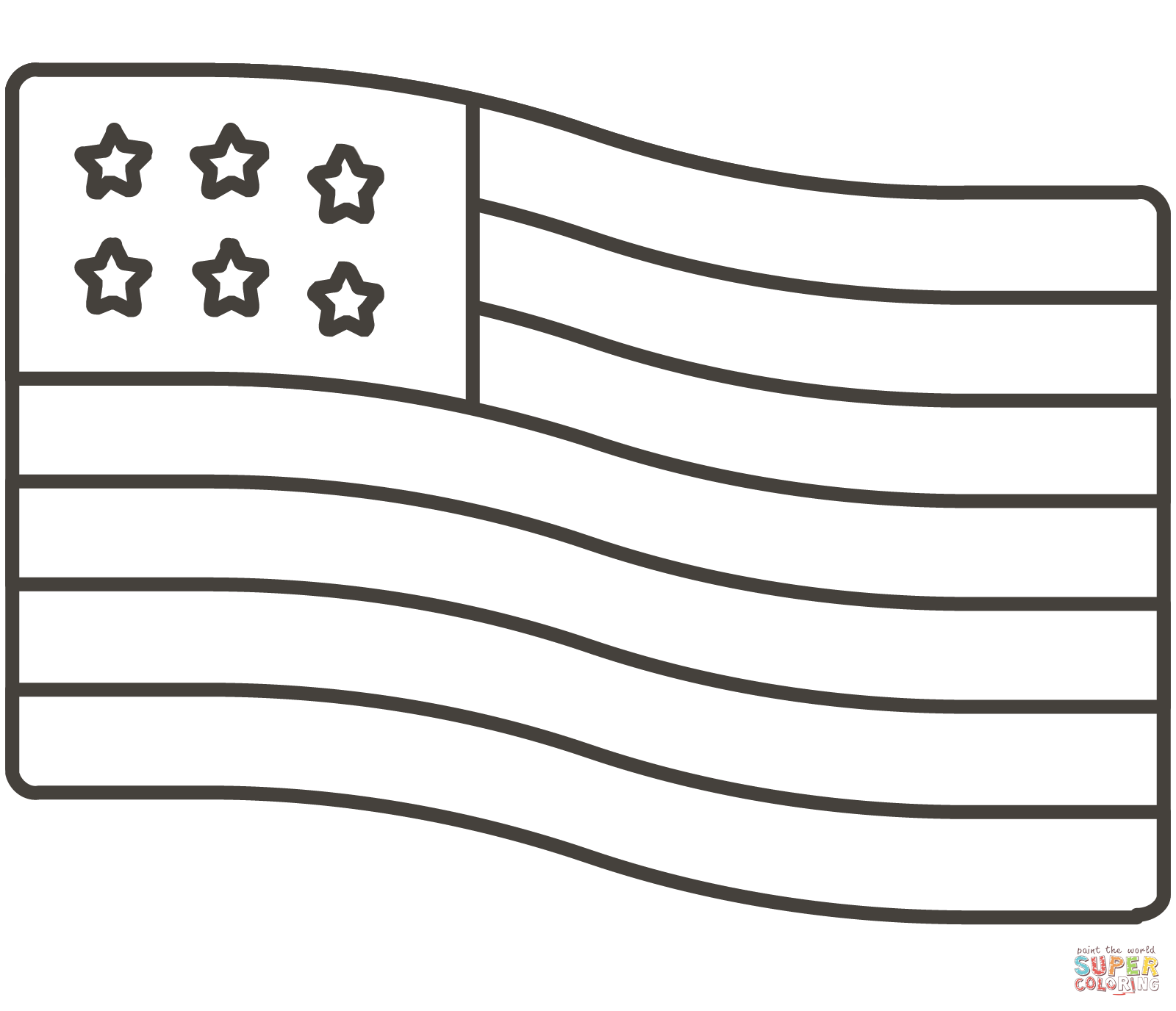 United states flag coloring page free printable coloring pages