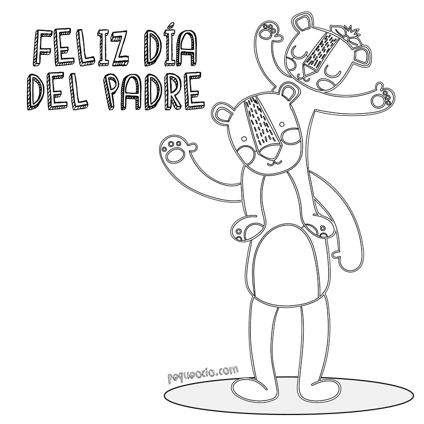 Dibujos para el dãa del padre para colorear e imprimir