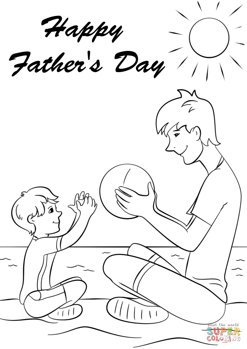 Happy fathers day coloring page free printable coloring pages